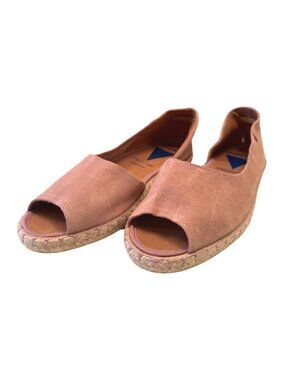 Verbenas Spain Cruz Suede Espadrille Size 40 Leather Open Toe NWOB US